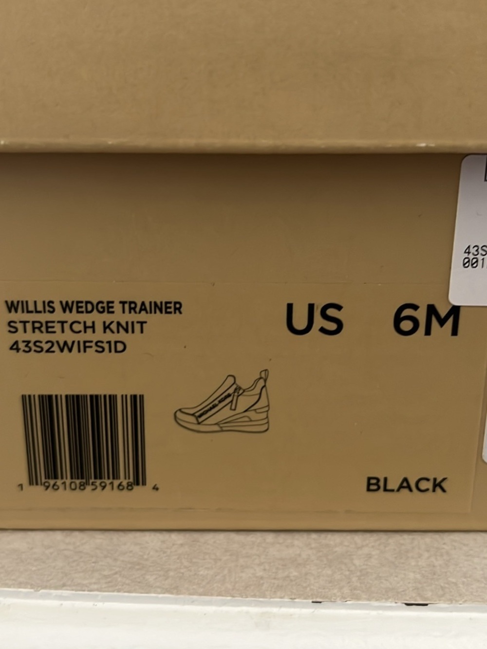 Michael Kors Black Knit Slip-On Wedge Sneakers with White Sole - Picture 5 of 5